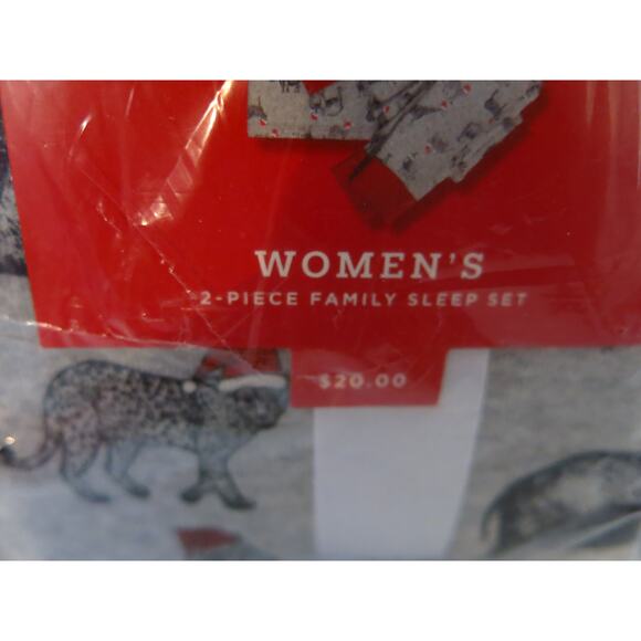 Wondershop Target *NWT* Safari Christmas Winter Pajamas Size L Women Gray - Picture 4 of 10